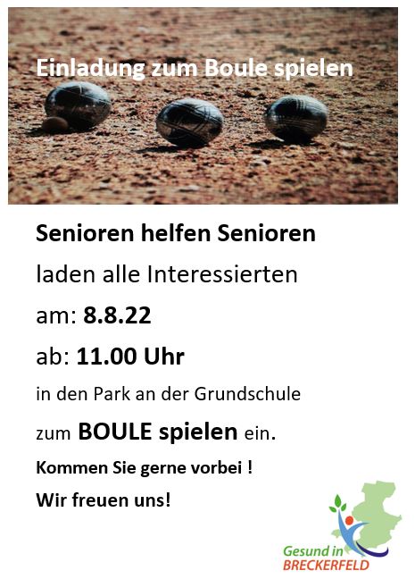 Einladung zum Boule spielen